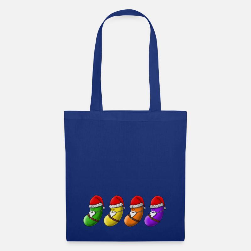 SantaBeans with Face - Stoffbeutel - Royalblau