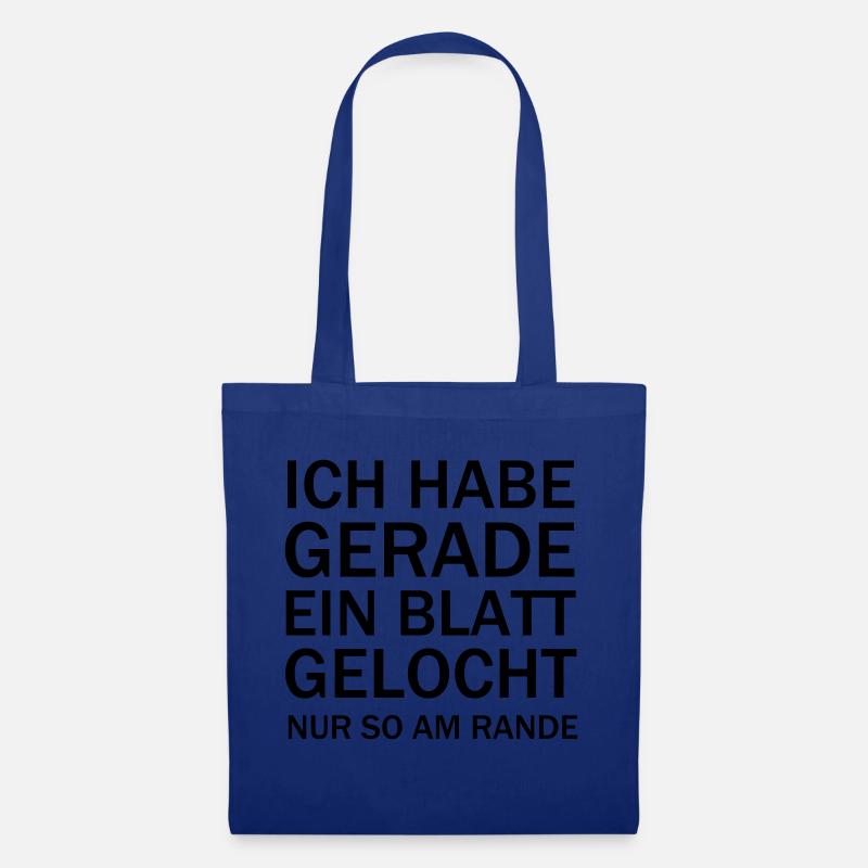 Blatt gelocht Lehrer Schule Humor Geschenk - Stoffbeutel - Royalblau