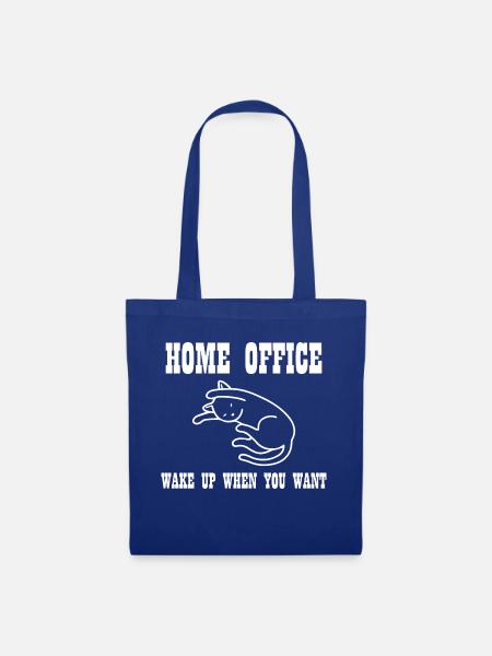 Home Office Work - Stoffbeutel - Royalblau