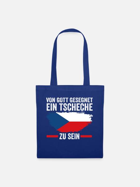 Tschechien Tscheche Tschechisches - Stoffbeutel - Royalblau