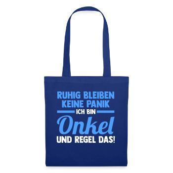 Patenonkel Pate Onkel - Stoffbeutel - Royalblau - Vorne