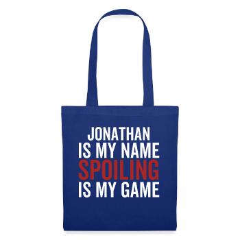 Jonathan ist mein Name Verderben ist mein Spiel - Stoffbeutel - Royalblau - Vorne