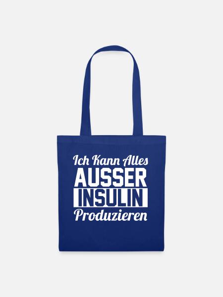 Diabetes Diabetiker - Stoffbeutel - Royalblau