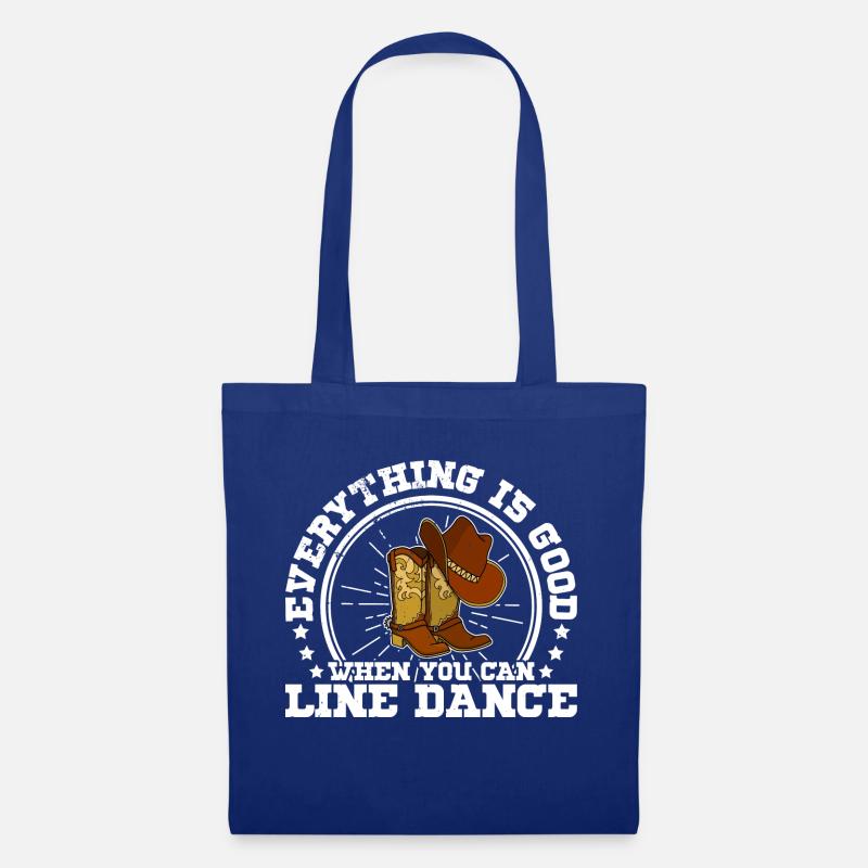 Tänzer Western Linedance Country Tanzen - Stoffbeutel - Royalblau