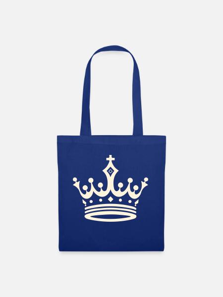Krone der Eleganz - Stoffbeutel - Royalblau