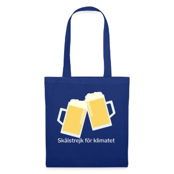 Skålstrejk för klimatet (weiße Schrift) - Stoffbeutel - Royalblau - Vorne