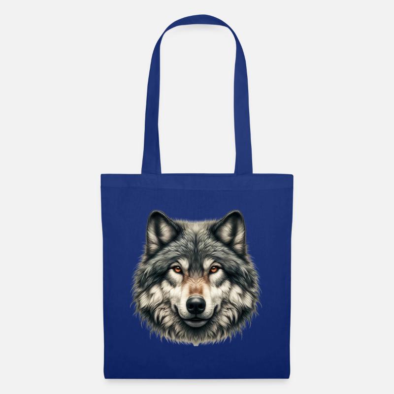 Wolf - Stoffbeutel - Royalblau