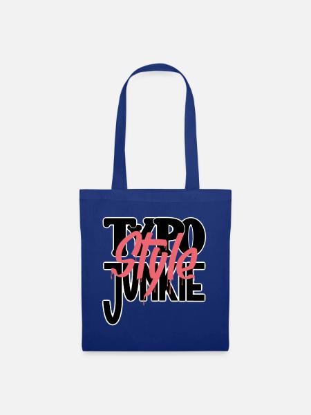 Typo Style Junkie - Stoffbeutel - Royalblau