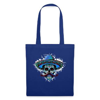 Mexican Skull Sombrero - Tote Bag - royal blue - Front