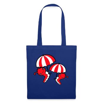 2 Chenilles volantes Parapluie Équipe Amis Vacances - Sac en tissu - bleu royal - Devant