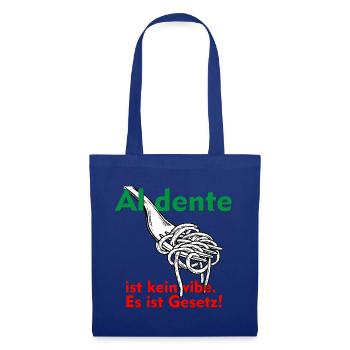 Al dente ist kein Vibe. Das ist Gesetz! - Stoffbeutel - Royalblau - Vorne