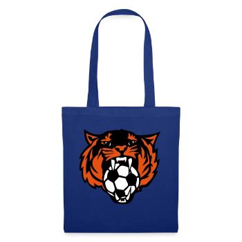 foot tigre rugit face dessin logo club - Sac en tissu - bleu royal - Devant
