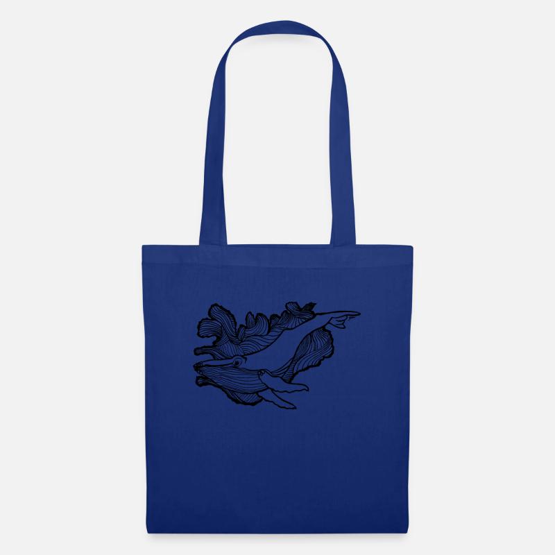 Wal von Island - Stoffbeutel - Royalblau