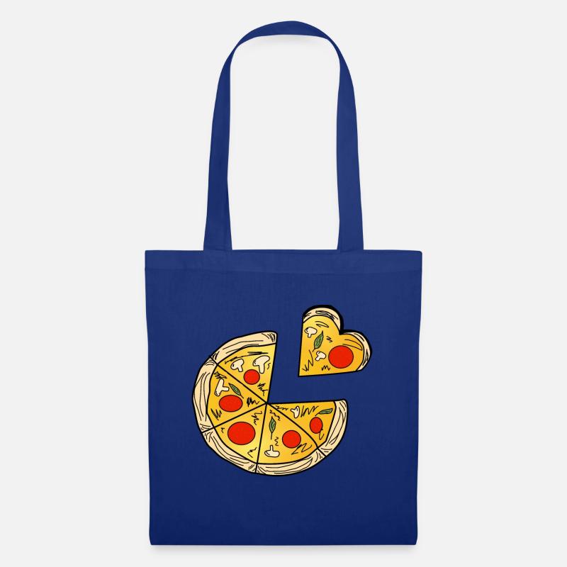 Pizza Herz Liebe Essen Italien Geschenk - Stoffbeutel - Royalblau