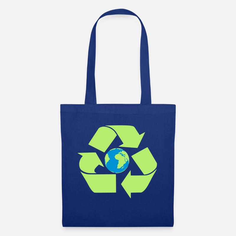 Recycling Erde - Stoffbeutel - Royalblau