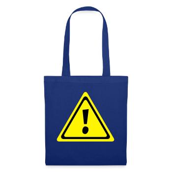 ausrufezeichen_shield_cy2 - Sac en tissu - bleu royal - Devant