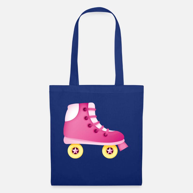 Smiley Roll Skate - Stoffbeutel - Royalblau
