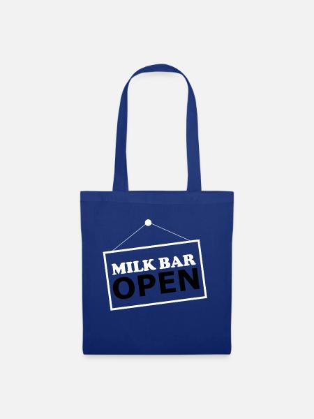 Milk Bar open - Stoffbeutel - Royalblau