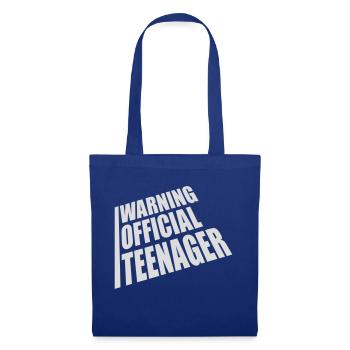 avertissement citation officielle d’adolescent - Sac en tissu - bleu royal - Devant