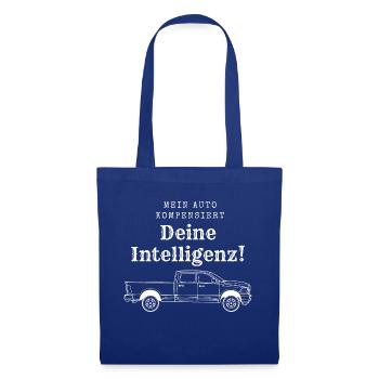Mein Auto kompensiert - Stoffbeutel - Royalblau - Vorne