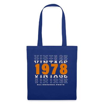 1978: Vintage - 46th Anniversary - Tote Bag - royal blue - Front