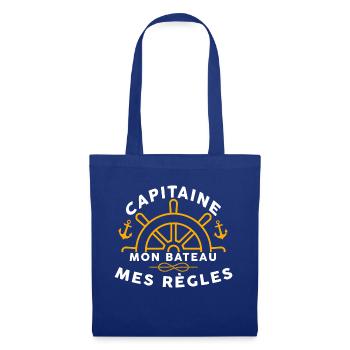 Capitaine mes règles - Sac en tissu - bleu royal - Devant