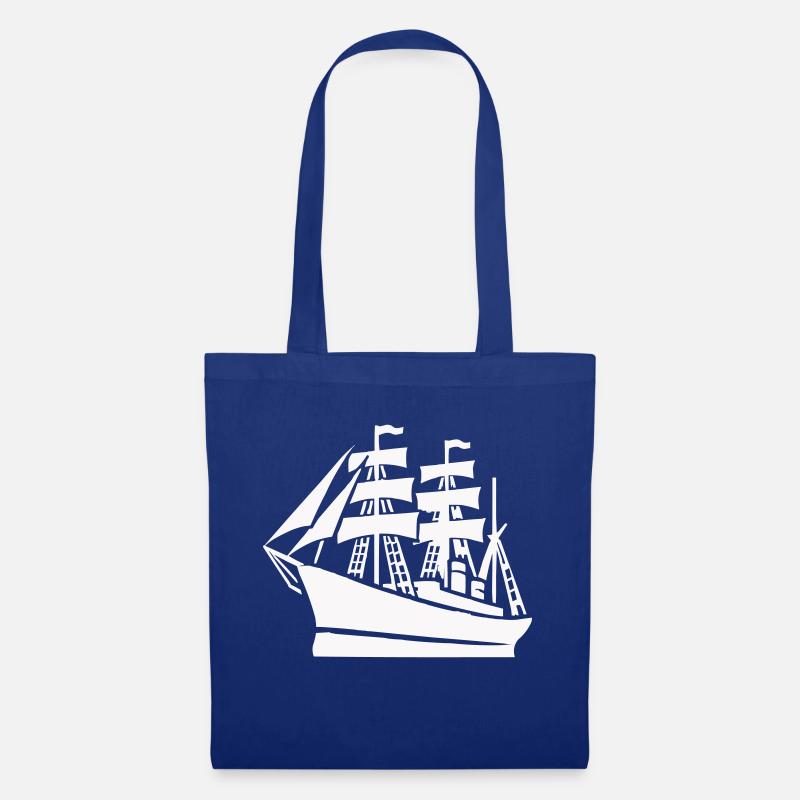 Schiff Schifffahrt - Stoffbeutel - Royalblau