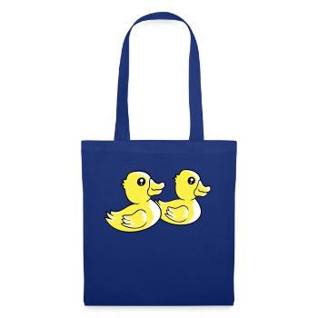 2 Ducks Swimming Water Couple Two Friends Team - Tote Bag - royal blue - Front