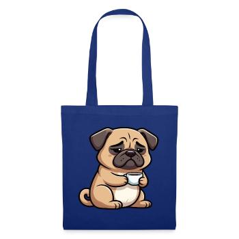 Mops Möpse Mopsbesitzer Mopsliebhaber Mopshalter - Stoffbeutel - Royalblau - Vorne