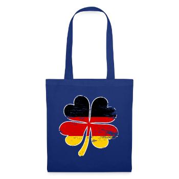 Deutschland Flagge Kleeblatt used - Stoffbeutel - Royalblau - Vorne