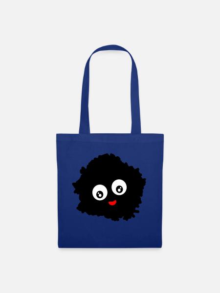 Lustiger Fussel Pompom Wollknäuel Staub - Stoffbeutel - Royalblau