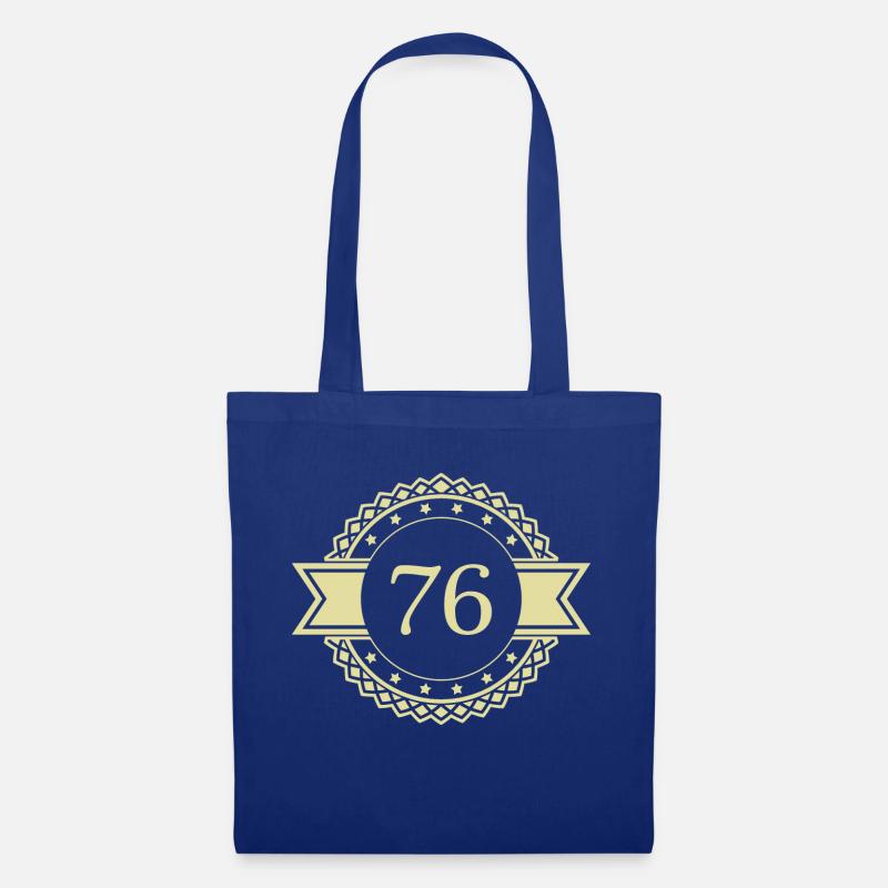 77 Zahl Emblem - Stoffbeutel - Royalblau