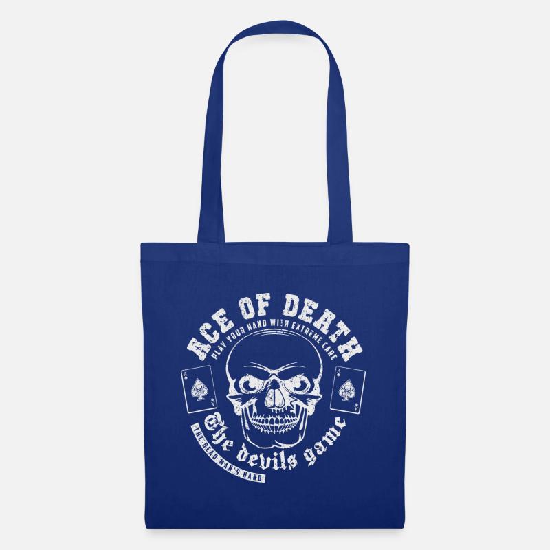 Ass des Todes weiß - Stoffbeutel - Royalblau