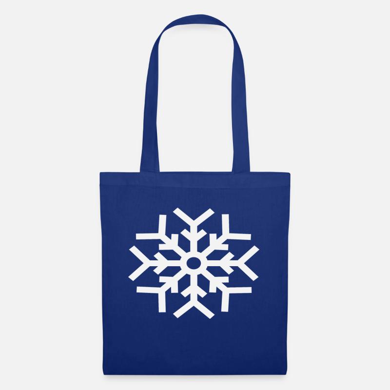 Schneeflocke - Stoffbeutel - Royalblau