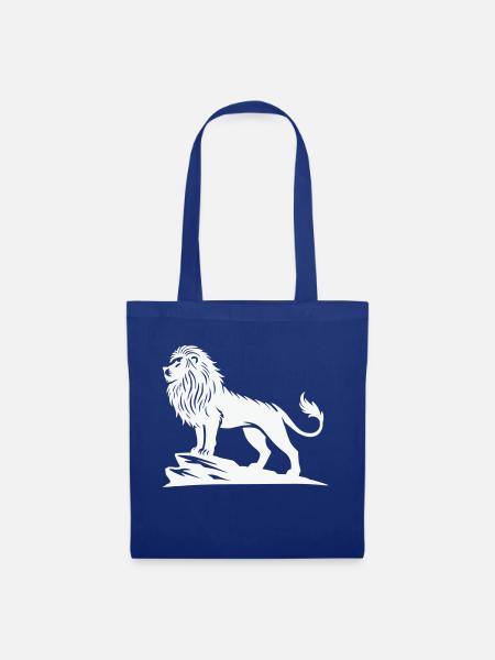 löwe - Stoffbeutel - Royalblau