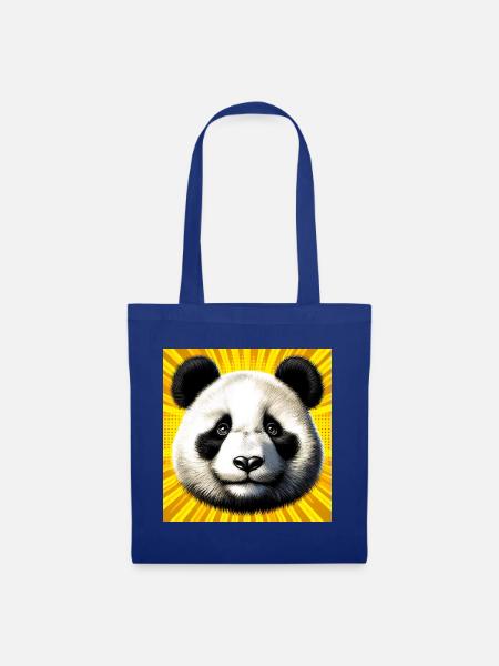 Panda - Stoffbeutel - Royalblau