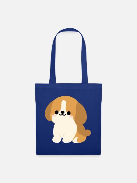 Charmanter Spaniel - Stoffbeutel - Royalblau