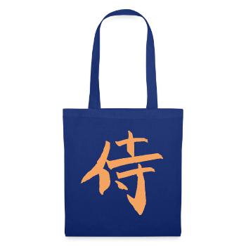 Samurai / Krieger (Japanisches Schriftzeichen) - Stoffbeutel - Royalblau - Vorne