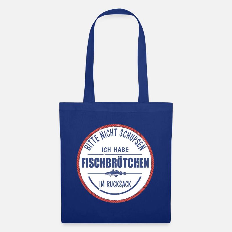 Fischbrötchen Angler lustig - Stoffbeutel - Royalblau