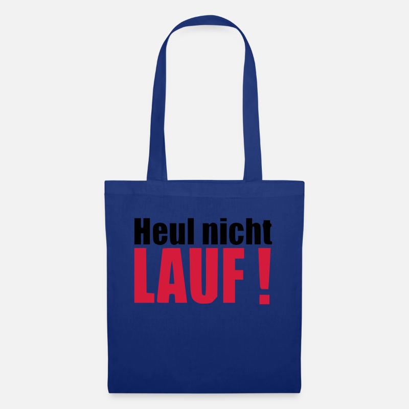 Heul nicht LAUF Geschenk Läufer Geburtstag - Stoffbeutel - Royalblau