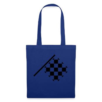Drapeau damier hors-jeu - Personnalisable - Sac en tissu - bleu royal - Devant
