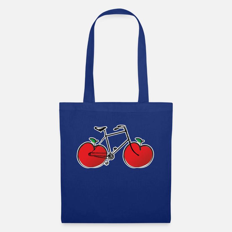 Apfelfahrrad - Stoffbeutel - Royalblau