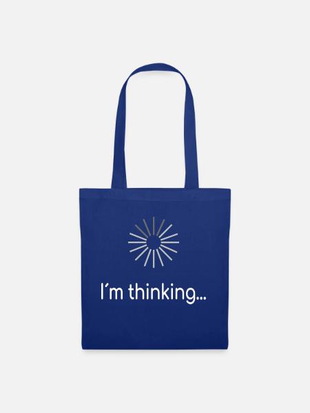I am thinking - Stoffbeutel - Royalblau
