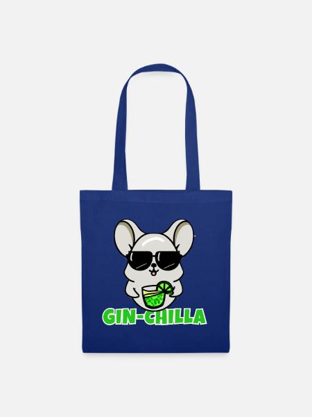 Gin- Chinchilla Gin - Stoffbeutel - Royalblau