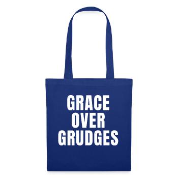 Grace Over Grudges - Christian Quotes - Tote Bag - royal blue - Front