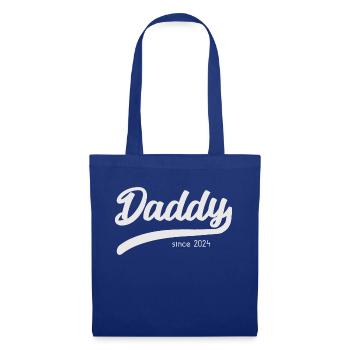 Papa depuis 2024 - T-shirt de papa élégant - Sac en tissu - bleu royal - Devant