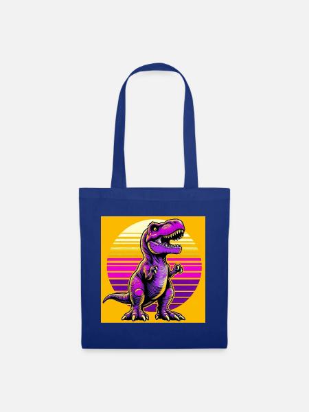 Dinosaurier - Stoffbeutel - Royalblau