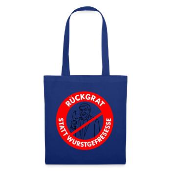 Backbone instead of sausage eating! DESIRED COLORS Comic - Tote Bag - royal blue - Front