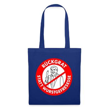 Colonne vertébrale au lieu de manger des saucisses ! COULEURS de bande dessinée - Sac en tissu - bleu royal - Devant