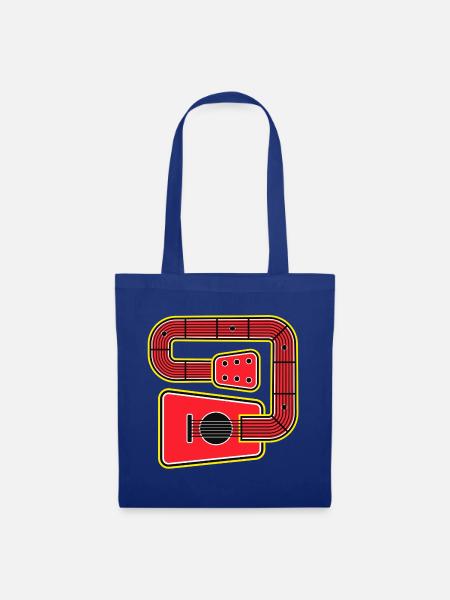 Rote Abstract Shape Gitarre - Stoffbeutel - Royalblau